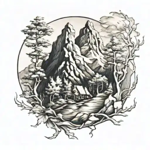 Mountain Outdoor Scene