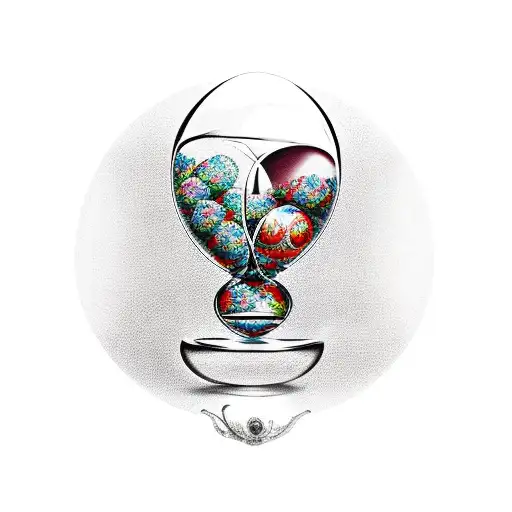 Breaked Hourglass On Dessert