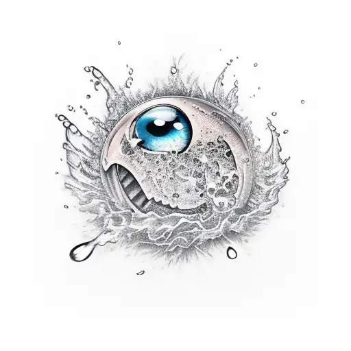 Drop Of Water Mixed With Fire