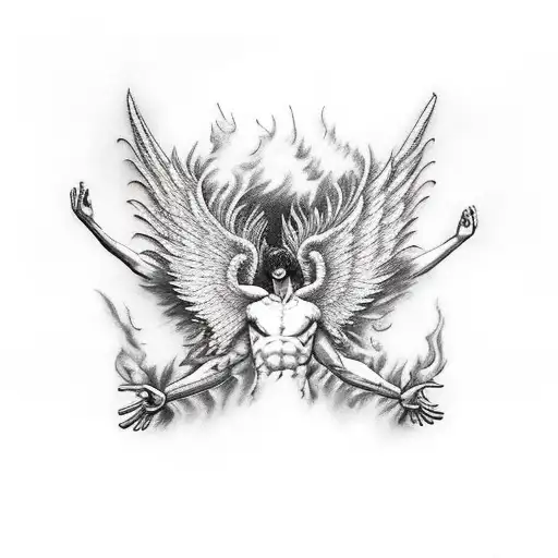 Icarus With Burning Wings