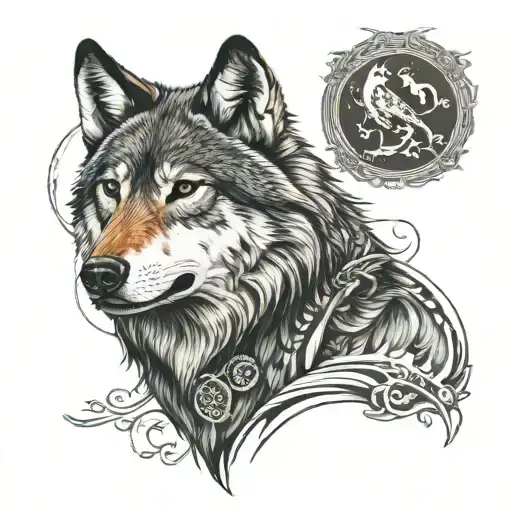 Wolf With Turkish Motif