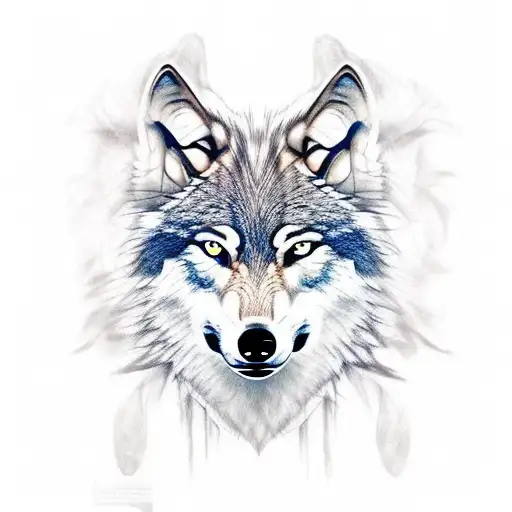 Wolf Skull Half Real