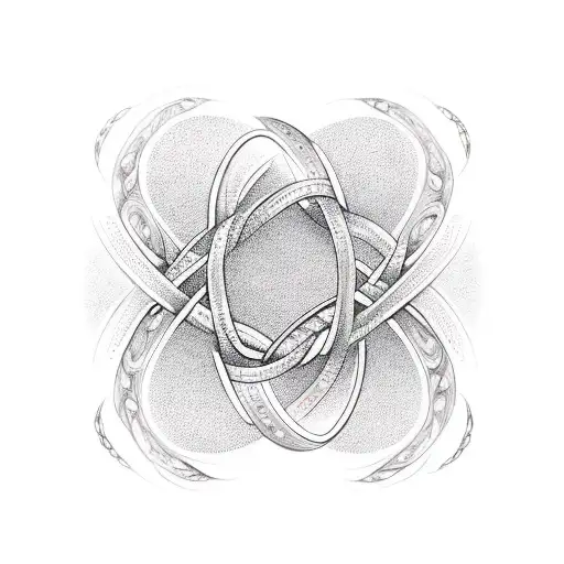 Infinity Symbol With A Heart And Petals