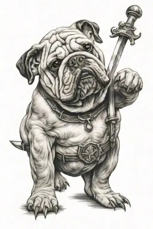 Bulldog And Sword
