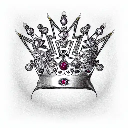 King's Crown With Gems