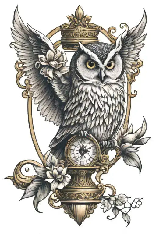 Owl Crown Hourglass Lilly Ornament