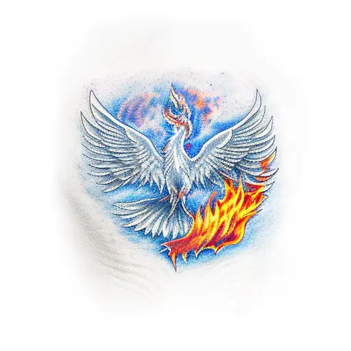 Phoenix With Fire And Ice