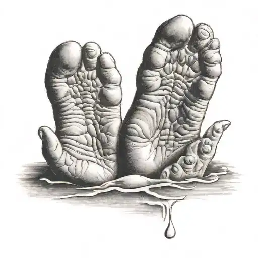 Baby Footprint And Mother