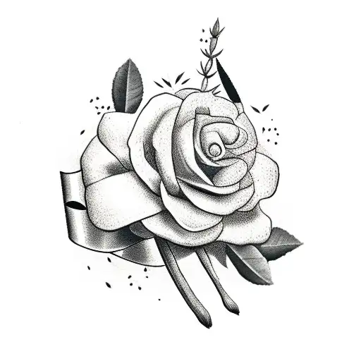 Letter D With Olive Branch And Something Italian