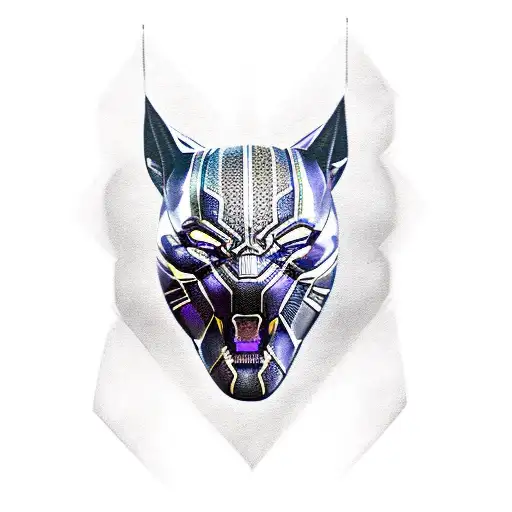 Black Panther With Purple Eyes