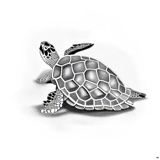 Turtle With Cross And Date