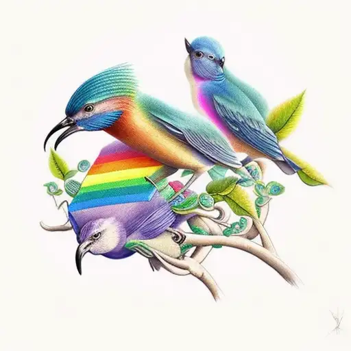 Three Birds Vine Rainbow