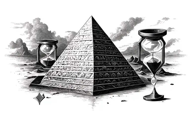 Hourglass With A Pyramid Inside