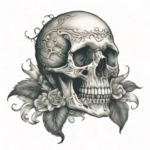 Momento Mori Written Within Skull