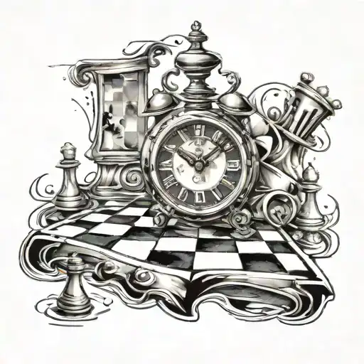 Chessboard King Piece Space Background Floating Clock