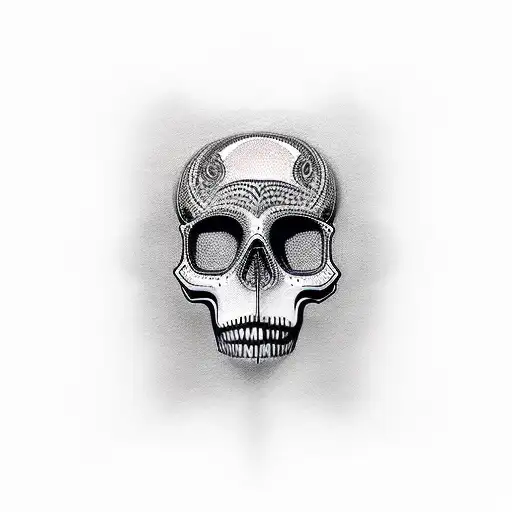 Woman Skull Face