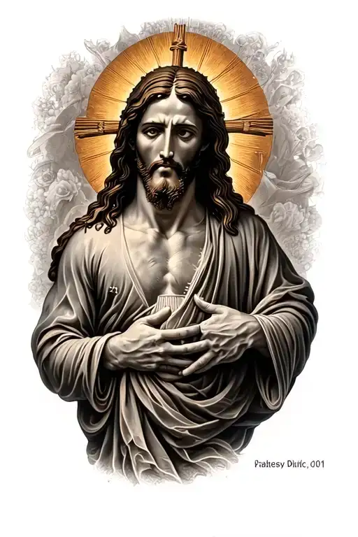 Jesus Sleeve Tattoo Design