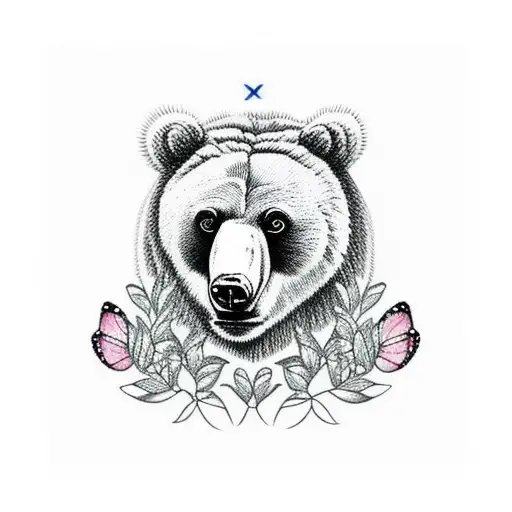 Bear With Butterfly On Nose