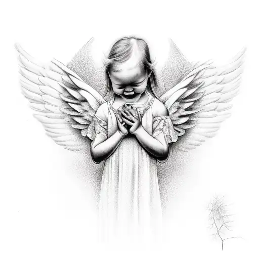 Angel Crying Into Her Hands