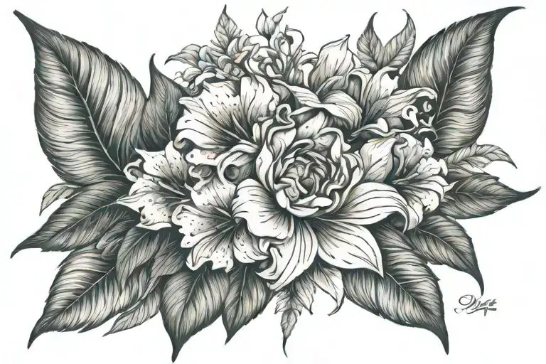 Creative And Floral With The Name Marley