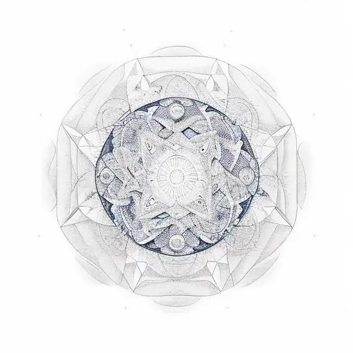 A Zen Circle Made Of Architectural Blueprints