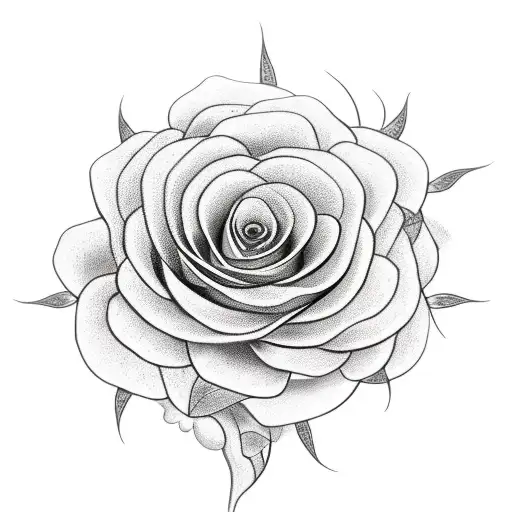 Black And White Snakes Wrapped Around A Red Flower