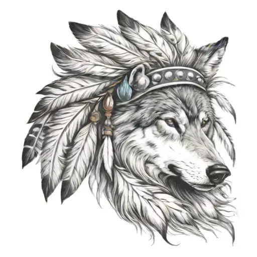 Wolf Feather Headdress