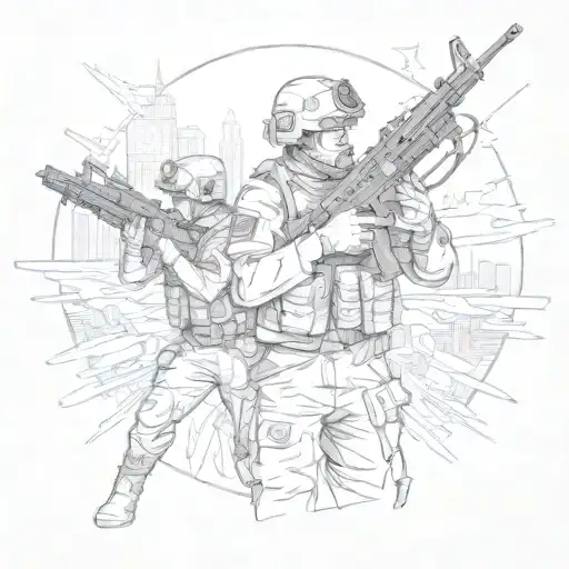 Illustrate A Fierce Call Of Duty Battle Scene With The New York Subliners Logo As A Central Focus