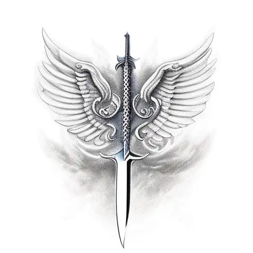 Sword With Wings At The Top