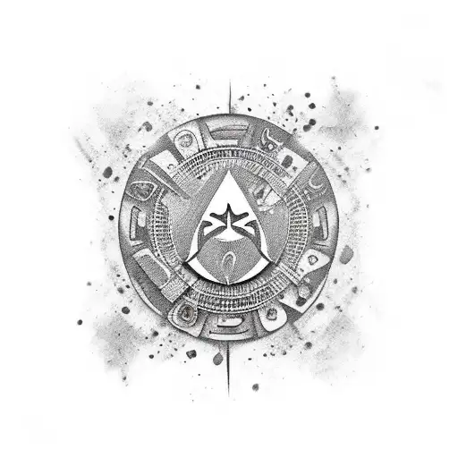 The Symbol Of Assassins In The Trash Polka Style