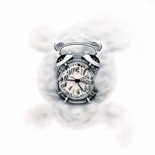 Clock With Skulls And Life