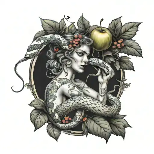 Lilith Snake And Apple Tree