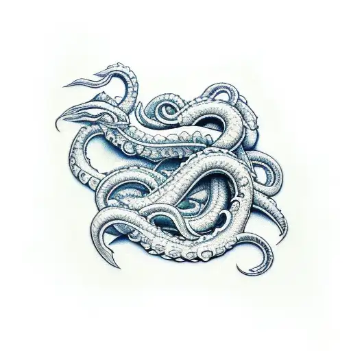 Kraken Tattoo For Knees