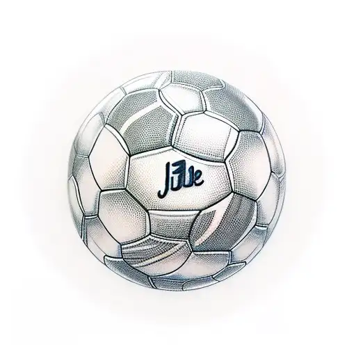 Jude Sharp's Signature With A Realistic Soccer Ball