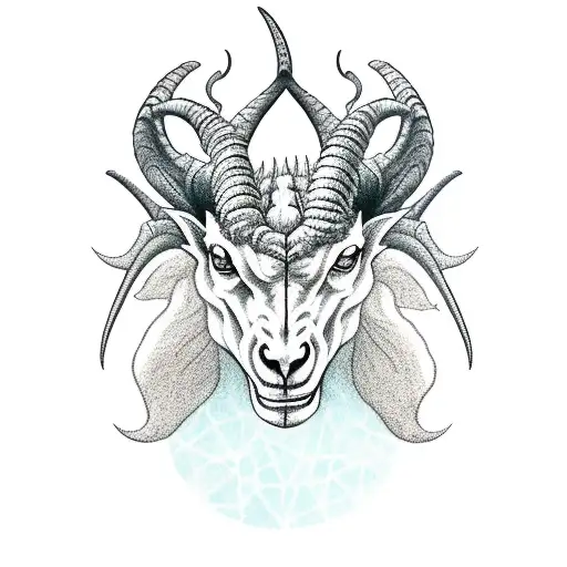 Demon Goat On A Cliff