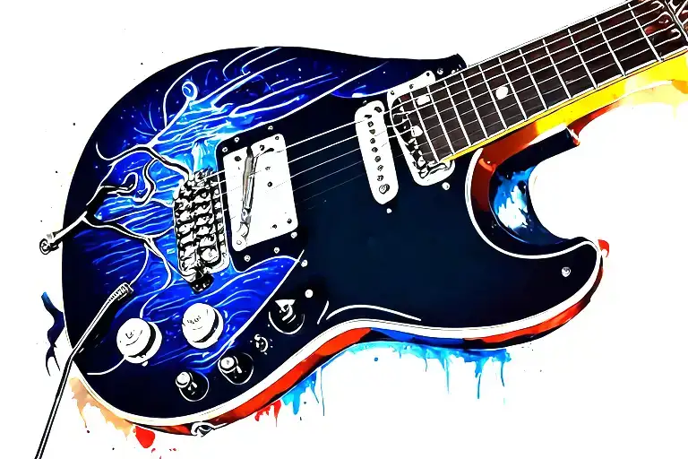 Electric Guitar And Make A Soda