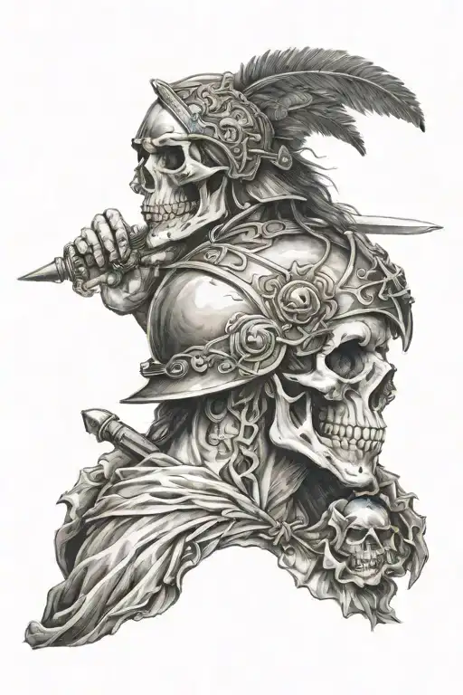 Spartiate And Skull Instead