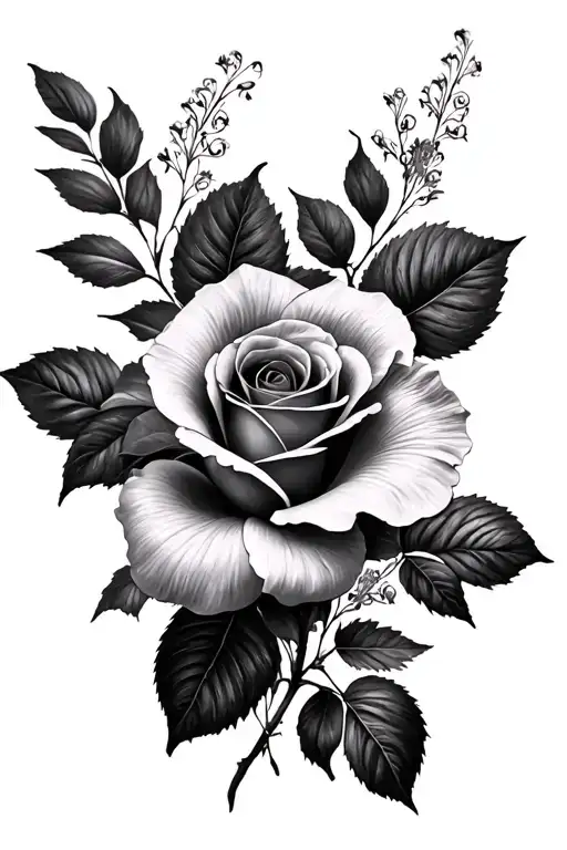 Rose And Hibiscus Flower