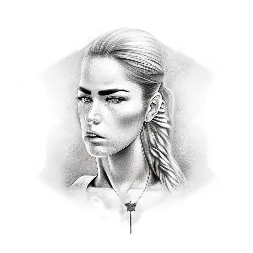 Female Soldier Holding A Knife With Sexy Combat Vesr