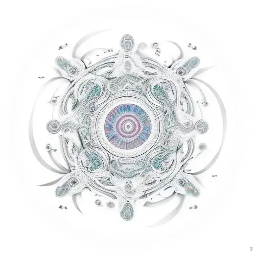 A Graceful Dancer Surrounded By Swirling Patterns Inspired By Different Cultures