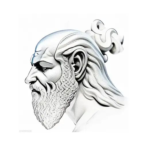 Zeus Head Statue Broken By Kratos Chains