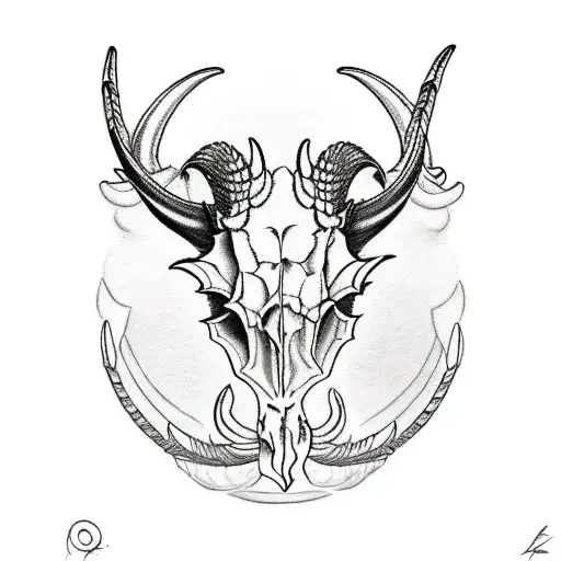 5 Horned Goat Skull