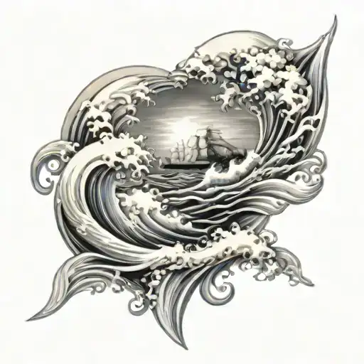 Victory In Battle On Ocean Waves