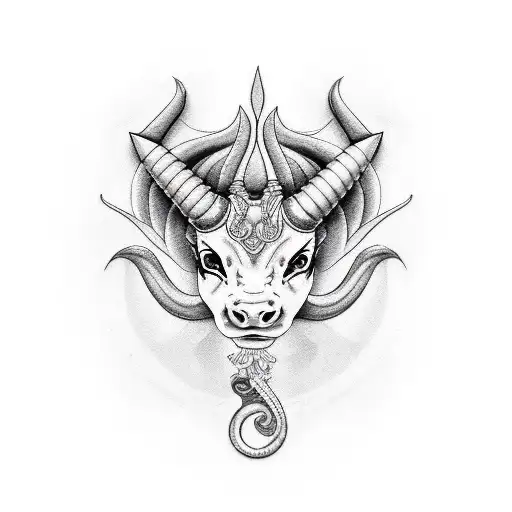 Neo Traditional Capricorn Lady