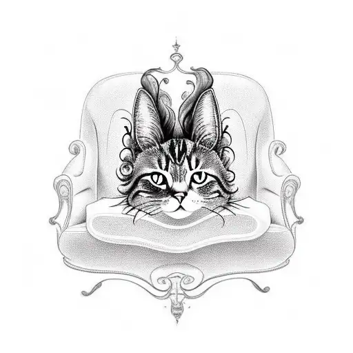 Couch With 2 Human Girls One With Curly Hair One With Wavy And A Cat On The Side Of The Couch