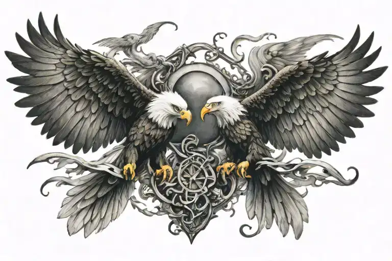 Good Vs Evil Eagle Fighting