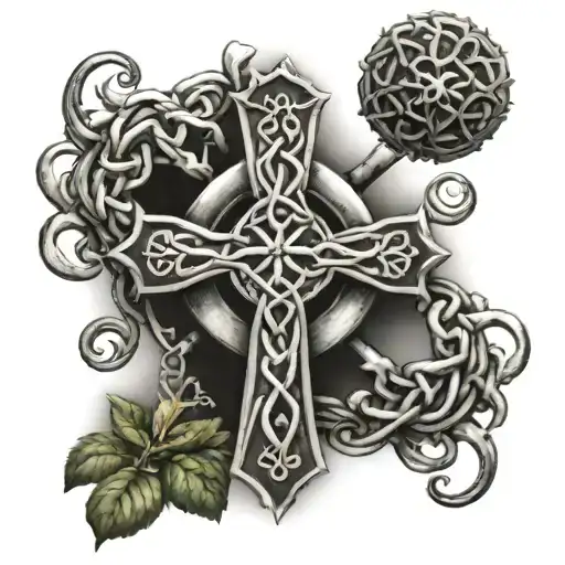 Celtic Cross And Caduceus Medicine