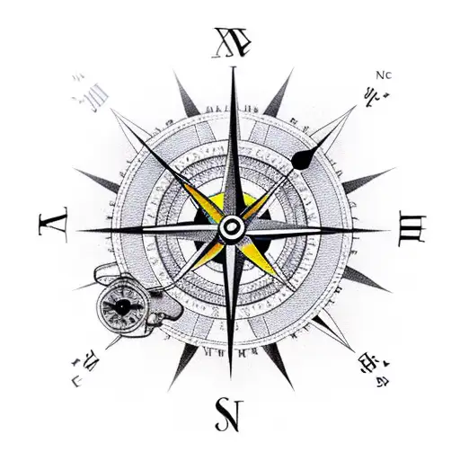 Compass Clock Infinite Loop Eye