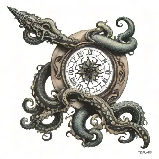 Tentacles Spiral Into The Circle Of The Arm