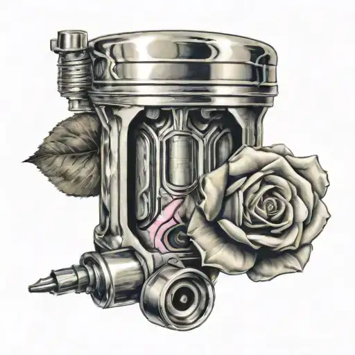 Piston With A Rose